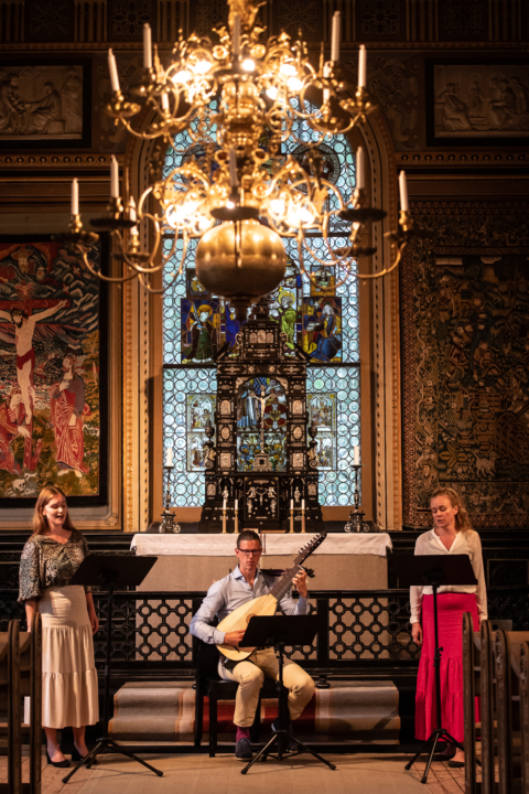 Mathilda Sidén Silfver, mezzo, Simon Linné, luta, och Lisa Carlioth, sopran. 
Foto: Martin Hellström